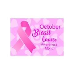 New stylish breast cancer awareness month pink ribbon design. Breast cancer awareness month pink