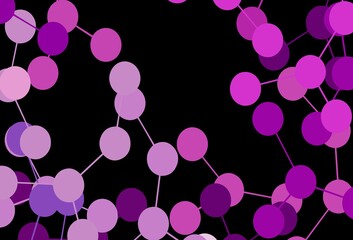 Dark Purple, Pink vector template with artificial intelligence structure.