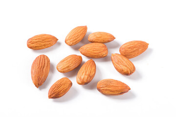 Almonds nuts isolated on white background