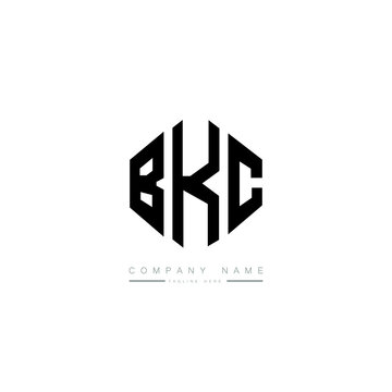 BKC letter logo design with polygon shape. BKC polygon logo monogram. BKC cube logo design. BKC hexagon vector logo template white and black colors. BKC monogram, BKC business and real estate logo. 