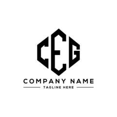 CEG letter logo design with polygon shape. CEG polygon logo monogram. CEG cube logo design. CEG hexagon vector logo template white and black colors. CEG monogram, CEG business and real estate logo. 