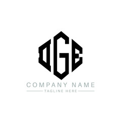 Fototapeta premium DGE letter logo design with polygon shape. DGE polygon logo monogram. DGE cube logo design. DGE hexagon vector logo template white and black colors. DGE monogram, DGE business and real estate logo. 