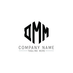 DMM letter logo design with polygon shape. DMM polygon logo monogram. DMM cube logo design. DMM hexagon vector logo template white and black colors. DMM monogram, DMM business and real estate logo. 