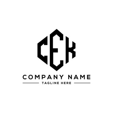 CEK letter logo design with polygon shape. CEK polygon logo monogram. CEK cube logo design. CEK hexagon vector logo template white and black colors. CEK monogram, CEK business and real estate logo. 