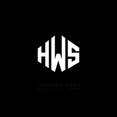 HWS letter logo design with polygon shape. HWS polygon logo monogram. HWS cube logo design. HWS hexagon vector logo template white and black colors. HWS monogram, HWS business and real estate logo. 