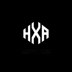 HXA letter logo design with polygon shape. HXA polygon logo monogram. HXA cube logo design. HXA hexagon vector logo template white and black colors. HXA monogram, HXA business and real estate logo. 