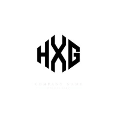 HXG letter logo design with polygon shape. HXG polygon logo monogram. HXG cube logo design. HXG hexagon vector logo template white and black colors. HXG monogram, HXG business and real estate logo. 