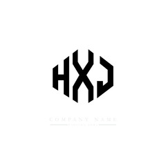 HXJ letter logo design with polygon shape. HXJ polygon logo monogram. HXJ cube logo design. HXJ hexagon vector logo template white and black colors. HXJ monogram, HXJ business and real estate logo. 