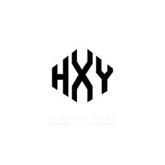 HXY letter logo design with polygon shape. HXY polygon logo monogram. HXY cube logo design. HXY hexagon vector logo template white and black colors. HXY monogram, HXY business and real estate logo. 