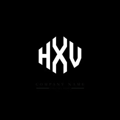 HXV letter logo design with polygon shape. HXV polygon logo monogram. HXV cube logo design. HXV hexagon vector logo template white and black colors. HXV monogram, HXV business and real estate logo. 