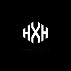 Obraz premium HXH letter logo design with polygon shape. HXH polygon logo monogram. HXH cube logo design. HXH hexagon vector logo template white and black colors. HXH monogram, HXH business and real estate logo. 