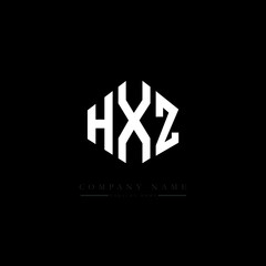 HXZ letter logo design with polygon shape. HXZ polygon logo monogram. HXZ cube logo design. HXZ hexagon vector logo template white and black colors. HXZ monogram, HXZ business and real estate logo. 