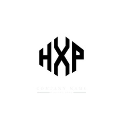 HXP letter logo design with polygon shape. HXP polygon logo monogram. HXP cube logo design. HXP hexagon vector logo template white and black colors. HXP monogram, HXP business and real estate logo. 