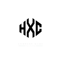 HXC letter logo design with polygon shape. HXC polygon logo monogram. HXC cube logo design. HXC hexagon vector logo template white and black colors. HXC monogram, HXC business and real estate logo. 