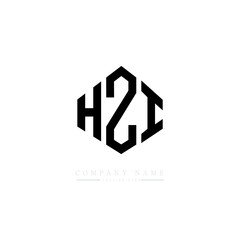 HZI letter logo design with polygon shape. HZI polygon logo monogram. HZI cube logo design. HZI hexagon vector logo template white and black colors. HZI monogram, HZI business and real estate logo. 