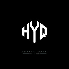 HYQ letter logo design with polygon shape. HYQ polygon logo monogram. HYQ cube logo design. HYQ hexagon vector logo template white and black colors. HYQ monogram, HYQ business and real estate logo. 