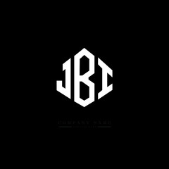 JBI letter logo design with polygon shape. JBI polygon logo monogram. JBI cube logo design. JBI hexagon vector logo template white and black colors. JBI monogram, JBI business and real estate logo. 