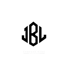 JBL letter logo design with polygon shape. JBL polygon logo monogram. JBL cube logo design. JBL hexagon vector logo template white and black colors. JBL monogram, JBL business and real estate logo. 