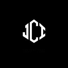 JCI letter logo design with polygon shape. JCI polygon logo monogram. JCI cube logo design. JCI hexagon vector logo template white and black colors. JCI monogram, JCI business and real estate logo. 