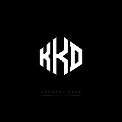 KKD letter logo design with polygon shape. KKD polygon logo monogram. KKD cube logo design. KKD hexagon vector logo template white and black colors. KKD monogram, KKD business and real estate logo. 