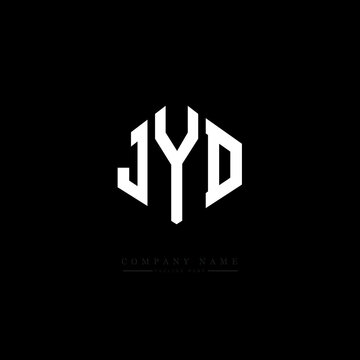 JYD letter logo design with polygon shape. JYD polygon logo monogram. JYD cube logo design. JYD hexagon vector logo template white and black colors. JYD monogram, JYD business and real estate logo. 