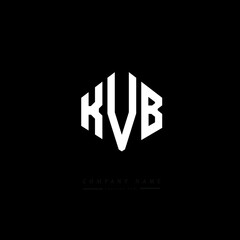 KVB letter logo design with polygon shape. KVB polygon logo monogram. KVB cube logo design. KVB hexagon vector logo template white and black colors. KVB monogram, KVB business and real estate logo. 