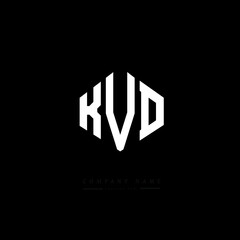 KVD letter logo design with polygon shape. KVD polygon logo monogram. KVD cube logo design. KVD hexagon vector logo template white and black colors. KVD monogram, KVD business and real estate logo. 