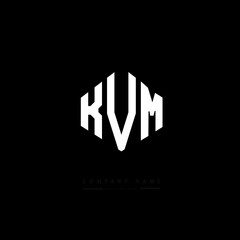 KVM letter logo design with polygon shape. KVM polygon logo monogram. KVM cube logo design. KVM hexagon vector logo template white and black colors. KVM monogram, KVM business and real estate logo. 