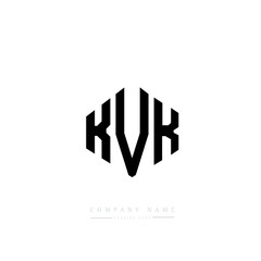 KVK letter logo design with polygon shape. KVK polygon logo monogram. KVK cube logo design. KVK hexagon vector logo template white and black colors. KVK monogram, KVK business and real estate logo. 