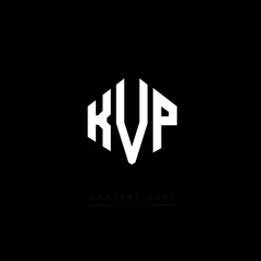 KVP letter logo design with polygon shape. KVP polygon logo monogram. KVP cube logo design. KVP hexagon vector logo template white and black colors. KVP monogram, KVP business and real estate logo. 