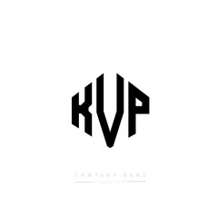 KVP letter logo design with polygon shape. KVP polygon logo monogram. KVP cube logo design. KVP hexagon vector logo template white and black colors. KVP monogram, KVP business and real estate logo. 
