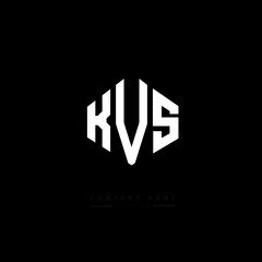 KVS letter logo design with polygon shape. KVS polygon logo monogram. KVS cube logo design. KVS hexagon vector logo template white and black colors. KVS monogram, KVS business and real estate logo. 