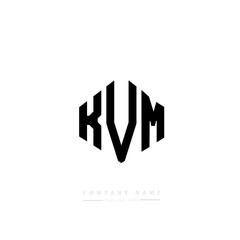 KVM letter logo design with polygon shape. KVM polygon logo monogram. KVM cube logo design. KVM hexagon vector logo template white and black colors. KVM monogram, KVM business and real estate logo. 