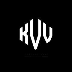 KVV letter logo design with polygon shape. KVV polygon logo monogram. KVV cube logo design. KVV hexagon vector logo template white and black colors. KVV monogram, KVV business and real estate logo. 