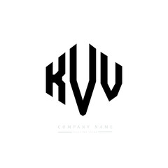 KVV letter logo design with polygon shape. KVV polygon logo monogram. KVV cube logo design. KVV hexagon vector logo template white and black colors. KVV monogram, KVV business and real estate logo. 