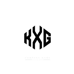 KXG letter logo design with polygon shape. KXG polygon logo monogram. KXG cube logo design. KXG hexagon vector logo template white and black colors. KXG monogram, KXG business and real estate logo. 