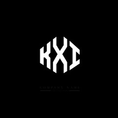 KXI letter logo design with polygon shape. KXI polygon logo monogram. KXI cube logo design. KXI hexagon vector logo template white and black colors. KXI monogram, KXI business and real estate logo. 
