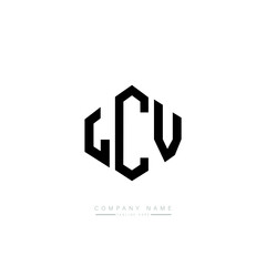 LCV letter logo design with polygon shape. LCV polygon logo monogram. LCV cube logo design. LCV hexagon vector logo template white and black colors. LCV monogram, LCV business and real estate logo. 