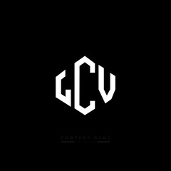 LCV letter logo design with polygon shape. LCV polygon logo monogram. LCV cube logo design. LCV hexagon vector logo template white and black colors. LCV monogram, LCV business and real estate logo. 