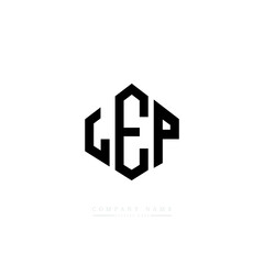 LEP letter logo design with polygon shape. LEP polygon logo monogram. LEP cube logo design. LEP hexagon vector logo template white and black colors. LEP monogram, LEP business and real estate logo. 