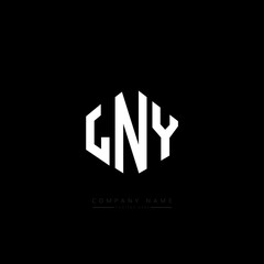 LNY letter logo design with polygon shape. LNY polygon logo monogram. LNY cube logo design. LNY hexagon vector logo template white and black colors. LNY monogram, LNY business and real estate logo. 