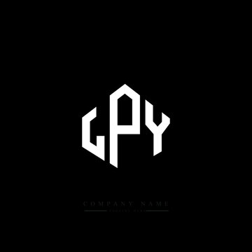 LPY letter logo design with polygon shape. LPY polygon logo monogram. LPY cube logo design. LPY hexagon vector logo template white and black colors. LPY monogram, LPY business and real estate logo. 