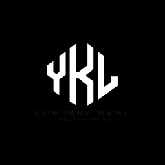 YKL letter logo design with polygon shape. YKL polygon logo monogram. YKL cube logo design. YKL hexagon vector logo template white and black colors. YKL monogram, YKL business and real estate logo. 