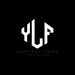 YLF letter logo design with polygon shape. YLF polygon logo monogram. YLF cube logo design. YLF hexagon vector logo template white and black colors. YLF monogram, YLF business and real estate logo. 