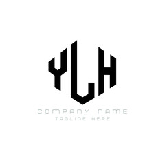 YLH letter logo design with polygon shape. YLH polygon logo monogram. YLH cube logo design. YLH hexagon vector logo template white and black colors. YLH monogram, YLH business and real estate logo. 