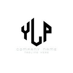 YLP letter logo design with polygon shape. YLP polygon logo monogram. YLP cube logo design. YLP hexagon vector logo template white and black colors. YLP monogram, YLP business and real estate logo. 