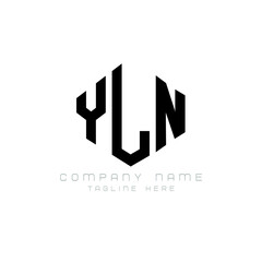 YLN letter logo design with polygon shape. YLN polygon logo monogram. YLN cube logo design. YLN hexagon vector logo template white and black colors. YLN monogram, YLN business and real estate logo. 