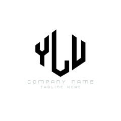 YLU letter logo design with polygon shape. YLU polygon logo monogram. YLU cube logo design. YLU hexagon vector logo template white and black colors. YLU monogram, YLU business and real estate logo. 