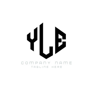YLE letter logo design with polygon shape. YLE polygon logo monogram. YLE cube logo design. YLE hexagon vector logo template white and black colors. YLE monogram, YLE business and real estate logo. 