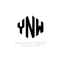 YNW letter logo design with polygon shape. YNW polygon logo monogram. YNW cube logo design. YNW hexagon vector logo template white and black colors. YNW monogram, YNW business and real estate logo. 